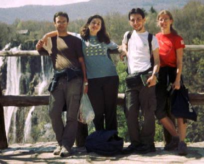 Foto di gruppo ai Laghi di Plitvicka